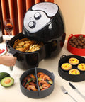 Air Fryer Silicone Liners Set For 5 Qt And Up Game-Changing Nonstick Food Grade Silicone Basket Liners with Split Strip in use