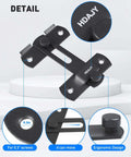 Close-up of matte black Two Pack Flip Latch Gate Latches For Barn Doors showing ergonomic design and 0.3" screw details.
