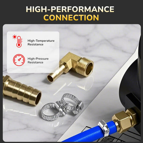 High-performance Brass Go-To Hose Barb Tee Fitting Half Inch Three Way Union Connector for Air Water Fuel Systems