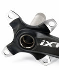 Ride Ready Aluminum 170mm Crank Arm Set 104 BCD With 38T Single Chainring And Bottom Bracket Kit close-up in black finish for MTB BMX