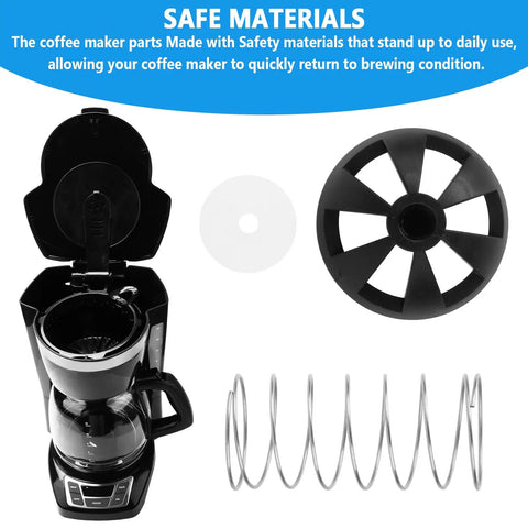 Bottom Loading Brewing Basket Stopper Kit For Coffee Makers, Spring Loaded Replacement That Fits Black And Decker Models Like CM1160B CM2046S DCM600B And More, Easy Install Drip Free Brews Keeps Your Morning Flow Smooth, black coffee maker parts with springs and silicone pads