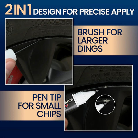 Gloss Black Rim Touch Up Paint Kit for Wheels Rim Paint Pen to Fix Curb Rash and Scratches Universal Enamel for Alloy Rims