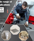 No Sweat Clearing Blocked Lines With This 10 Piece Drain Snake Drill Attachment Set Rock Solid High Carbon Steel Cutter in use.