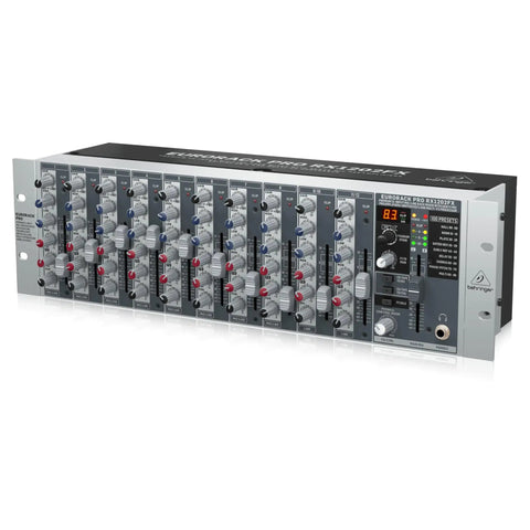 Premium 12 Input Rack Mount Mixer With XENYX Mic Preamps And British Style EQs Plus Studio Quality Multi FX Processor side view