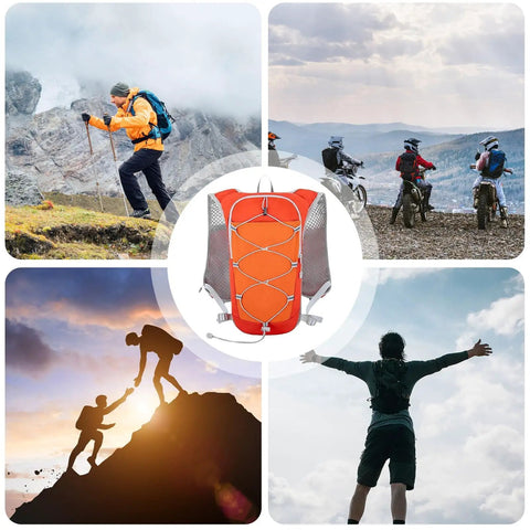Trail Ready Hydration Vest With Adjustable Chest Straps, Lightweight Pack in outdoor adventure settings for men