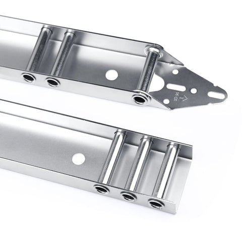 Heavy Duty Garage Door Top Fixture Brackets With Quiet Nylon Rollers For Residential Doors, Reinforcement And Opener Hookup