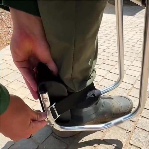 Garden Knee Seat And Kneeler For Easy Yard Work Back Saver Strap On Kneeling Stool Supports Up To 330 Pounds Sturdy Steel Frame