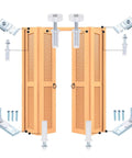 Dead Simple Bifold Closet Door Hardware Replacement Kit With Four Top Shelf Steel Springs And Sturdy Metal Pivots Silver Tone
