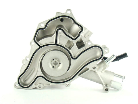 Front view of the 5.7L Hemi Water Pump for Dodge Ram 1500 2500 3500 and Chrysler Aspen Durango 2009-2018 with OE-style fittings.