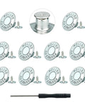 Jeans Button Replacement Kit With Ten Metal Snap Buttons And Tools For Quick No Sew Installation Bronze Finish Easy Snap In