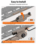 Lightweight Aluminum Rifle Bipod 7.5 To 9 Inches For M Lok Attachment Direct Mount No Adapter Required installation steps