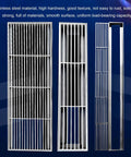 Low Pro Stainless Steel Trench Drainage System With Durable Linear Drain Covers shown in three separate parts for easy installation.