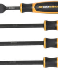 4 Piece Dual Material Wide Scraper Set With Comfortable Grip Handles, Oil And Solvent Resistant, Black Oxide Coated Blades For Corrosion Resistance, Heavy Duty Scrapers For Gaskets, Adhesives And Paint Removal 84080H