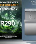 Eco-friendly wall mounted water dispenser with touch free sensor, featuring R290 refrigerant for superior cooling efficiency.