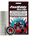 Rubber Sealed Replacement Bearing 5x11x4 for RC Cars 10 Pack 5116 on packaging with comic graphic