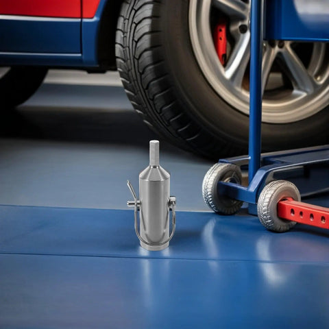 Heavy Duty Steel Trailer Jack Drill Adapter Converts Your Everyday Power Tool Into A Dependable Rv Crank Driver on workshop floor.