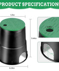 Six Inch Circular Sprinkler Valve Box Anti Slip Durable PP Material For Outdoor Garden 12 Pack product dimensions