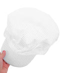 Kickass White Anti Static Mesh Working Hat With Super Breathable Ventilation Dustproof Protective Safety Cap for Food Pharma Electronics Jobs And Real Deal Shop Grinds held in hand