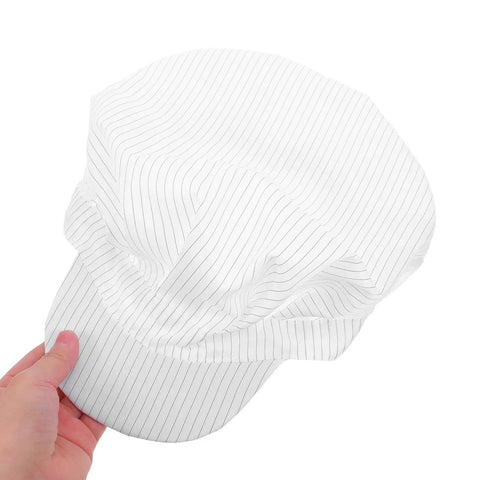 Kickass White Anti Static Mesh Working Hat With Super Breathable Ventilation Dustproof Protective Safety Cap for Food Pharma Electronics Jobs And Real Deal Shop Grinds held in hand