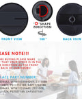 Front and back view of Replacement Gas Stove Knob For Black Cooktop Control Knobs Fits Standard Gas Ranges WPW10339442 PS11753188 1 Pack No Tools Needed Durable ABS Plastic Easy Install Today.