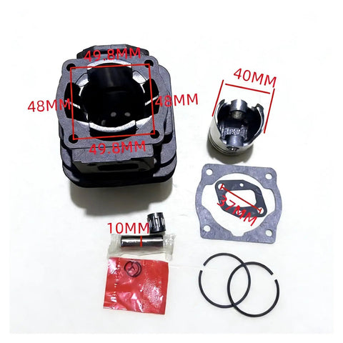 Top Tier Cylinder Piston Needle Roller Bearing Gasket Kit For 1E40F-5B 1E40F-5E Lawn Mower Brush Cutter Engines Sweet Fix 2 Stroke Motor Boost Compression Start Easy No Mods Needed Durable Build Real Deal Repair Part Get Yours Today. 49.8mm cylinder piston gasket kit with 40mm piston, 10mm pin, rings and bearing