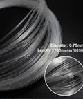 End Glow PMMA Fiber Optic Roll Cable 0.75 Millimeter Diameter 8858 Feet Long 2700 Meters Transparent Plastic Fiber for Starlight Kits