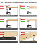 Installation guide for Under Desk Cable Management Tray 32 Inch Steel Cord Organizer No Drill C Clamp And Screw Mount