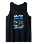 Gauge Square Men Gifts Machinist CNC Tools Vise Tank Top Heavy Duty Black Classic Fit Tee featuring a Metal Removal Specialist graphic.