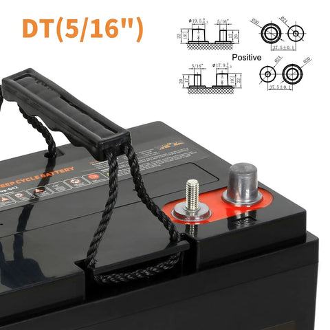 Rock Solid Gc2 6V 240Ah Deep Cycle AGM Gel Battery For Golf Carts Scissor Lifts And Scrubber Sweepers With Heavy Duty Sae Terminals And Badass Durability