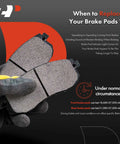 Close-up view of front and rear ceramic brake pads set for Subaru Forester 2009 2013 2.5L Impreza 2008 2011 2013 including hardware.