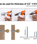 Solid Core Zinc Alloy Cabinet Knobs 1 Inch Round Ball Drawer Pulls In Champagne Bronze Finish For Kitchen Update 2 Pack installation guide with wrench and mounting hardware.