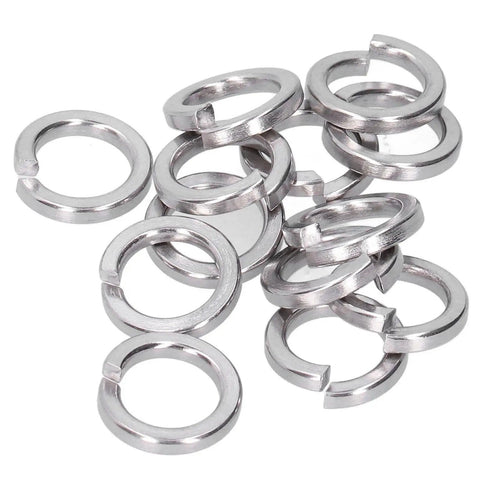 Must-Have 150Pcs A2 Marine Grade Stainless Steel Spring Lock Washers Set Split Square Section Assortment Kit For Automotive And DIY Projects Durable Fastener Hardware M4 Compatible, M4 washers