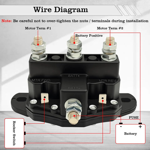 Beefed Up Starter Solenoid 12V 6 Terminal Relay Switch For Winch Motor Snow Plow Spreader Windlass And Hydraulic Pump Motors