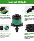 One Quarter Inch Adjustable Drip Emitter Set Of 100 For Garden Watering, anti clog flow control sprayers details overview