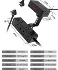 Image of Dual Layer Desk Clamp Power Strip with 13 outlets and 4 USB ports including USB C, under desk surge protector 1700 Joules.