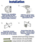 Installation guide for Top Shelf Hollow Moon And Star Cabinet Knobs Combined With Threaded Drawer Pulls for easy use.