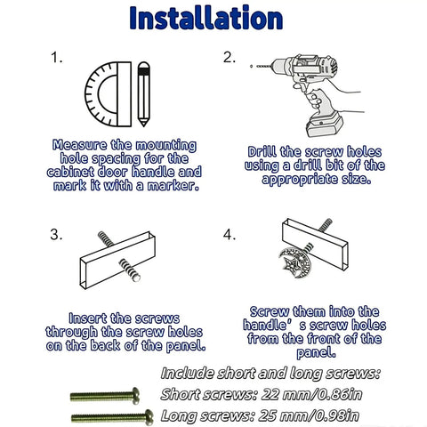 Installation guide for Top Shelf Hollow Moon And Star Cabinet Knobs Combined With Threaded Drawer Pulls for easy use.