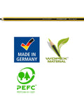 Plug And Play Digital Stylus Pen With Snug Hex Grip For Silky Smooth Writing On All Touchscreens Zero Hassle Charging Battery Free EMR Tech logo and pencil design