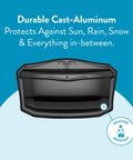 Black Wall Mount Mailbox Crafted From Die Cast Aluminum With Powder Coat featuring durable design and corrosion-resistant hinge