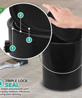 All Plastic Paint Can Set Two Pack Gallon Buckets With Metal Handles And Airtight Lids Rust Proof Plastic Paint Storage Containers