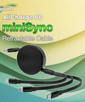 Dope Retractable USB C Cable For Motion Boom Speaker 100W Fast Charge 3 In 1 USB C USB A Micro USB Five Preset Lengths From 10 To 42 Inches Tangle Free Portable Charger Cord Jet Black, 4-in-1 retractable cable