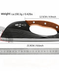 Two Piece Meat Cleaver Knife Set For Cutting Meat And Vegetables, heavy duty stainless steel cleaver with 8.6-inch blade and wood handle