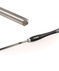 Hurricane M2 Cryo bowl gouge, Pro Series woodturning tool with black handle and silver shaft
