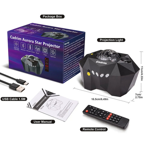 Star Projector With Bluetooth Speaker Remote For Bedroom And Parties Dope Vibe, 3 In 1 Galaxy Aurora Moon Night Light with USB and remote.