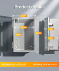 Product details of Weatherproof Outdoor Electrical Junction Box With Hinged Lockable Cover, Clear ABS Plastic Enclosure