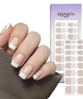 Semi Cured Gel Nail Strips Real Gel Nail Polish UV Wraps for Brittle Nails Long Lasting Easy Peel Off Removal Hema Free Kit