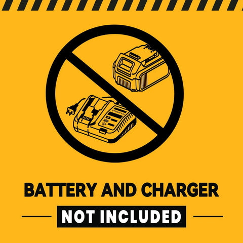 Battery and charger not included with Heavy Duty Cordless Fuel Transfer Pump Rechargeable Battery Gas Dispenser Hose.