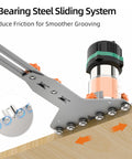 Heavy Duty Stainless Steel Router Circle Cutting Jig With Adjustable Depth And Universal Fit For Most Dust Covers Delivers Knockout Precision On Woodworking Projects Dang Simple Setup with steel sliding system.