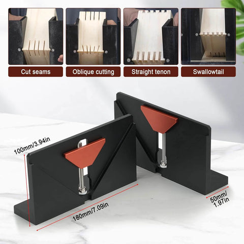 Pro Grade Right Angle Spline Jig For Tablesaw And Router Table, Adjustable Corner Dovetail Jig with CNC aluminum alloy