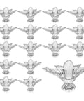 20 Piece Silver Zinc Alloy Decorative Furniture Leg Set For Jewelry Boxes And Wooden Cases With Screws Retro Style